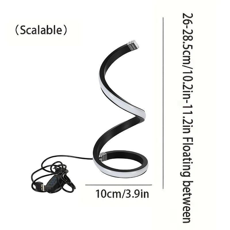 Sleek Spiral Desk Light